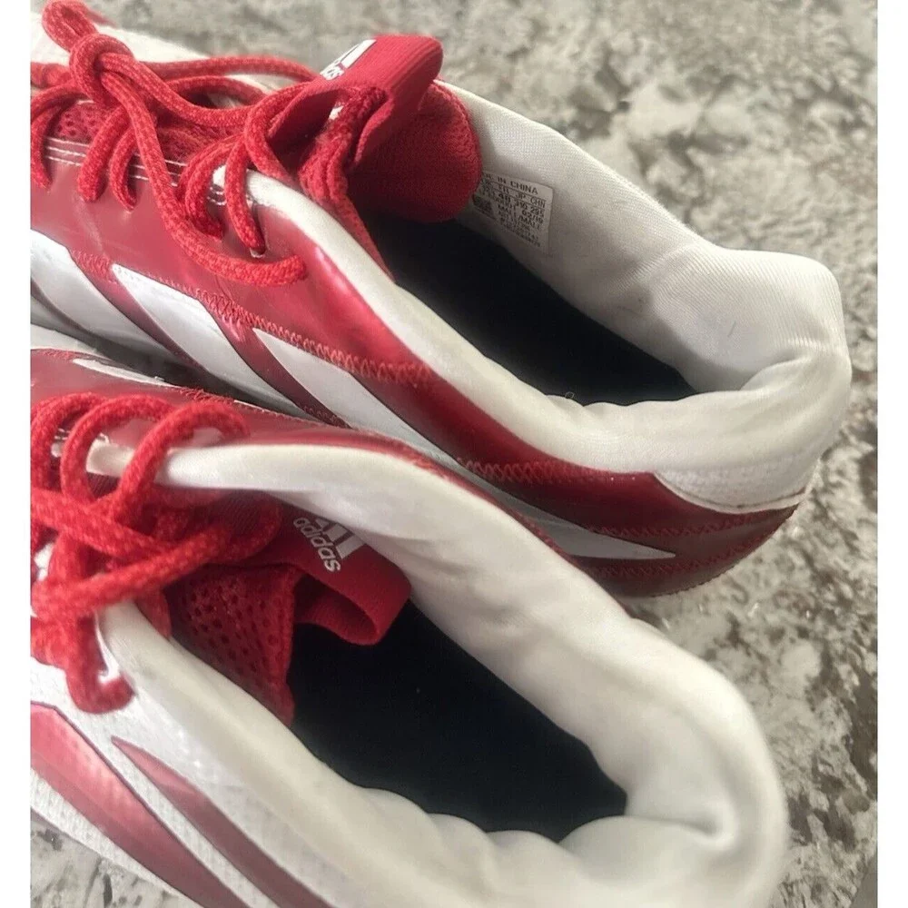 Adidas Mens Size 13 Freak Carbon Football Athletic Cleats White Red Durable